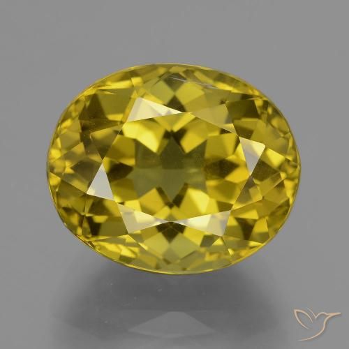 14.93ct طبيعي أصفر ديجون الأباتيت, بيضوي, قليلا جدا