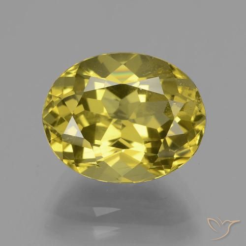 5.50ct طبيعي أصفر بنى الأباتيت, بيضوي, قليلا جدا