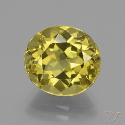 5.33ct طبيعي أصفر غامق الأباتيت, بيضوي, قليلا جدا