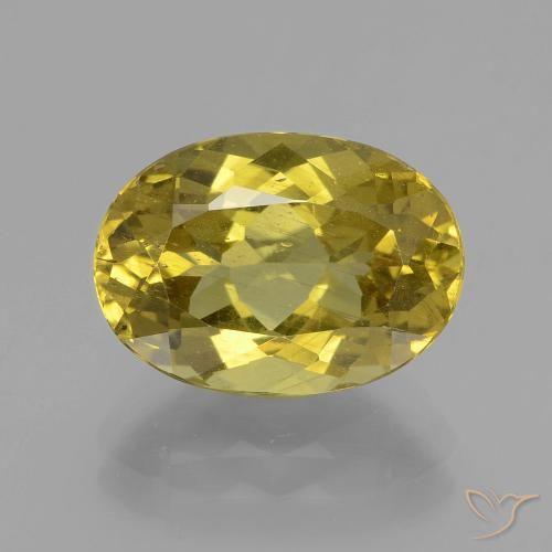 4.54ct طبيعي أصفر متوسط الأباتيت, بيضوي, قليلا جدا