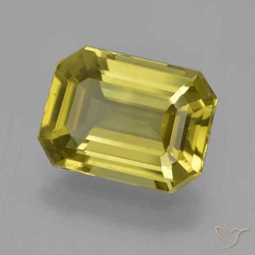 6.37ct طبيعي أصفر أناناسى الأباتيت, قص الزمرد, قليلا جدا
