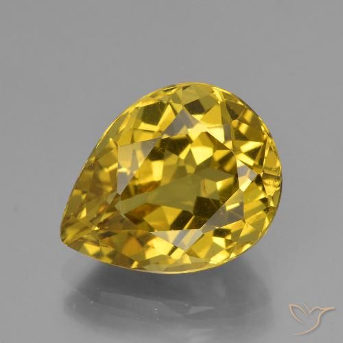 6.72ct طبيعي برتقالى-ذهبى الأباتيت, شكل الكمثرى, قليلا جدا