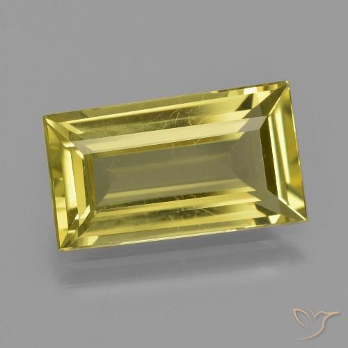 5.10ct طبيعي أصفر غامق الأباتيت, باجيت, قليلا جدا