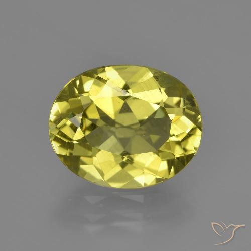 3.39ct طبيعي أصفر ترابى الأباتيت, بيضوي, قليلا جدا