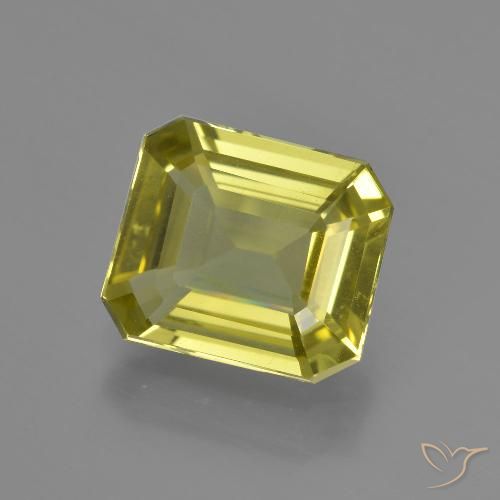 3.23ct طبيعي أصفر فاتح الأباتيت, قص الزمرد, قليلا جدا