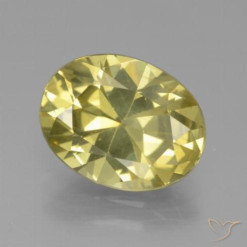 4.13ct طبيعي أصفر متوسط الأباتيت, بيضوي, قليلا جدا