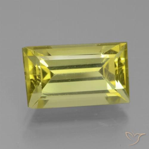 4.94ct طبيعي أصفر فاتح الأباتيت, باجيت, قليلا جدا