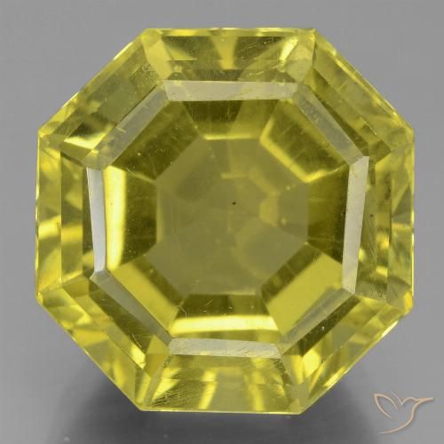 15.89ct طبيعي أصفر متوسط الأباتيت, قص الزمرد, قليلا جدا