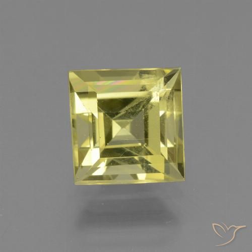 2.95ct طبيعي أصفر الذرة فاتح الأباتيت, مربع, قليلا جدا