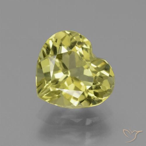 2.18ct طبيعي أصفر الذرة فاتح الأباتيت, قلب, قليلا جدا