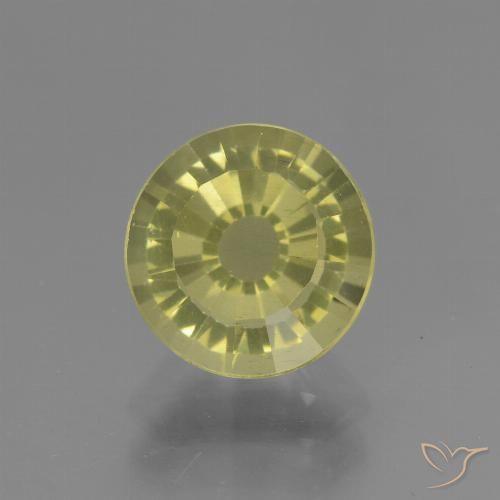 2.14ct طبيعي أصفر فاتح-متوسط الأباتيت, دائري, VVS-VS
