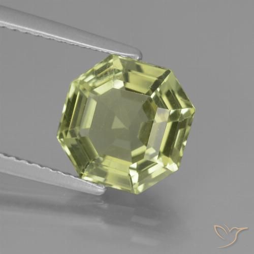 3.16ct طبيعي أخضر مصفر الأباتيت, قص الزمرد, قليلا جدا