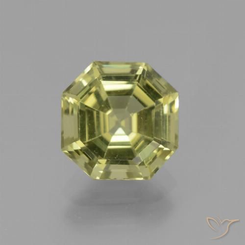 2.73ct طبيعي أصفر متوسط الأباتيت, قص الزمرد, قليلا جدا