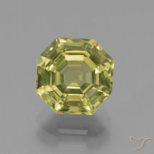 3.32ct طبيعي أصفر متوسط الأباتيت, قص الزمرد, VVS-VS