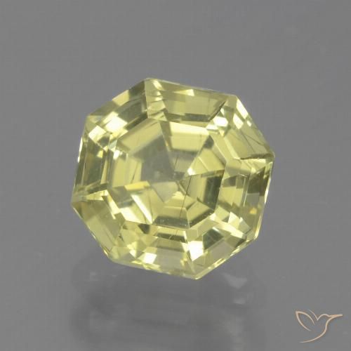 1.63ct طبيعي الأصفر الليمونى الأباتيت, قص الزمرد, قليلا جدا