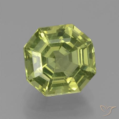 2.23ct طبيعي الأصفر الليمونى الأباتيت, قص الزمرد, قليلا جدا
