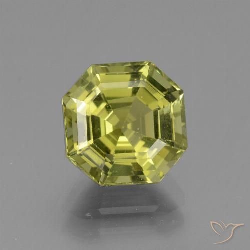 3.30ct طبيعي أصفر متوسط الأباتيت, قص الزمرد, VVS-VS