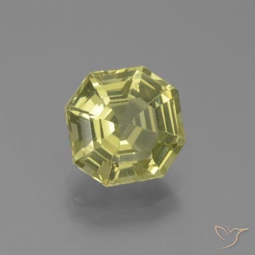 2.49ct طبيعي أصفر متوسط الأباتيت, قص الزمرد, قليلا جدا