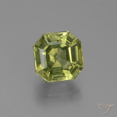 2.66ct طبيعي أخضر زيتوني الأباتيت, قص الزمرد, قليلا جدا