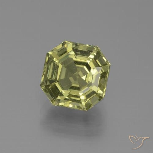 2.47ct طبيعي أصفر مخضر الأباتيت, قص الزمرد, قليلا جدا