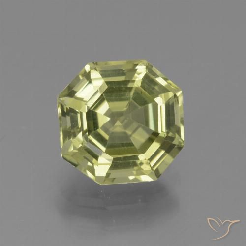 2.27ct طبيعي أخضر أصفر الأباتيت, قص الزمرد, قليلا جدا