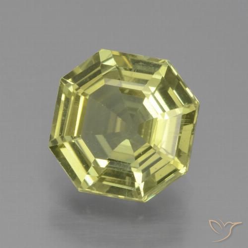 2.15ct طبيعي أصفر متوسط الأباتيت, قص الزمرد, قليلا جدا