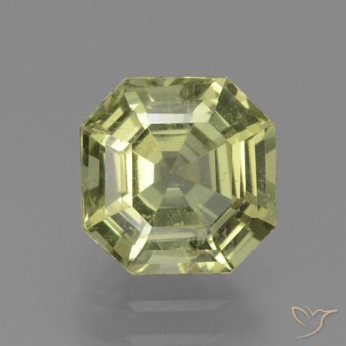 2.23ct طبيعي أصفر متوسط الأباتيت, قص الزمرد, قليلا جدا