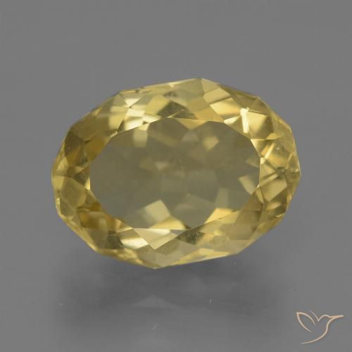 5.56ct طبيعي ذهبى فاتح الأباتيت, بيضوي, قليلا جدا