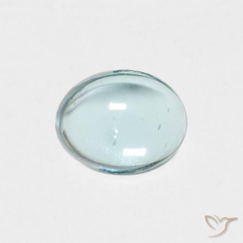 0.93ct طبيعي أخضر-أزرق فاتح الأباتيت, بيضوي, شفاف