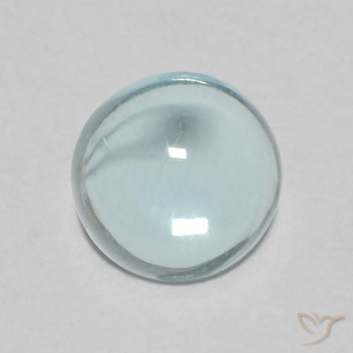 0.69ct طبيعي أخضر-أزرق فاتح الأباتيت, دائري, شفاف
