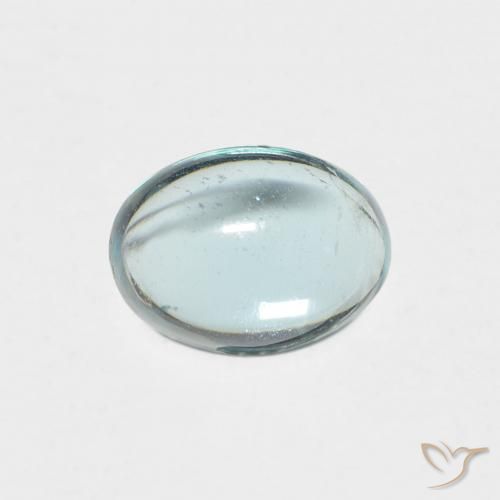 0.87ct طبيعي أخضر-أزرق فاتح الأباتيت, بيضوي, شفاف