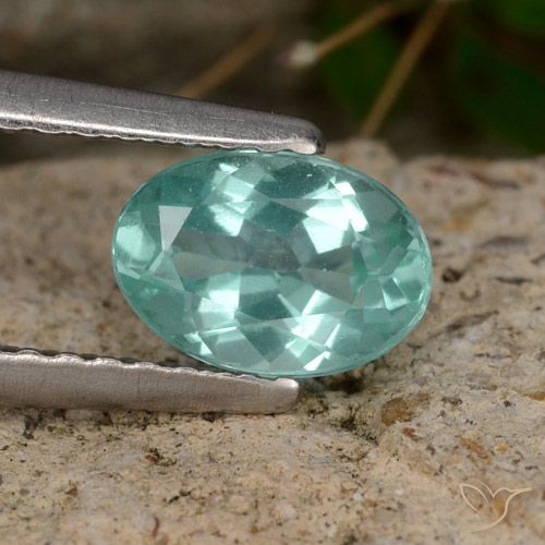0.82ct طبيعي شرشيرى الأباتيت, بيضوي, قليلا جدا