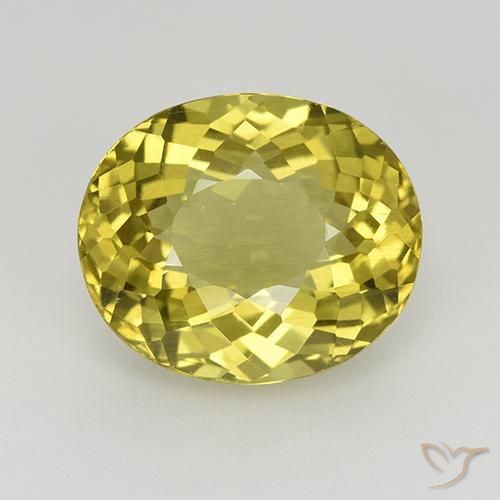 6.18ct طبيعي أصفر متوسط الأباتيت, بيضوي, قليلا جدا
