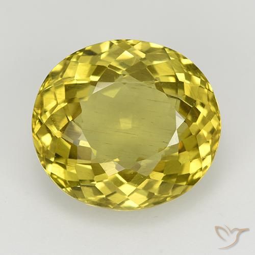 8.48ct طبيعي أصفر غامق الأباتيت, بيضوي, قليلا جدا