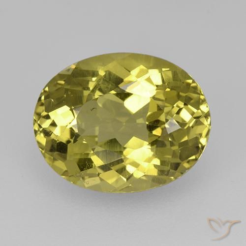 3.98ct طبيعي أصفر متوسط الأباتيت, بيضوي, قليلا جدا