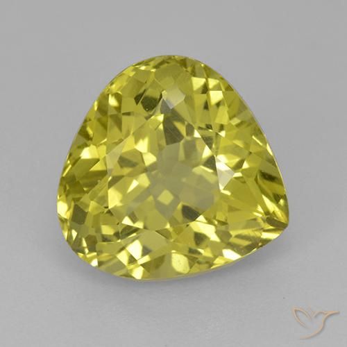 3.73ct طبيعي أصفر متوسط الأباتيت, شكل الكمثرى, قليلا جدا