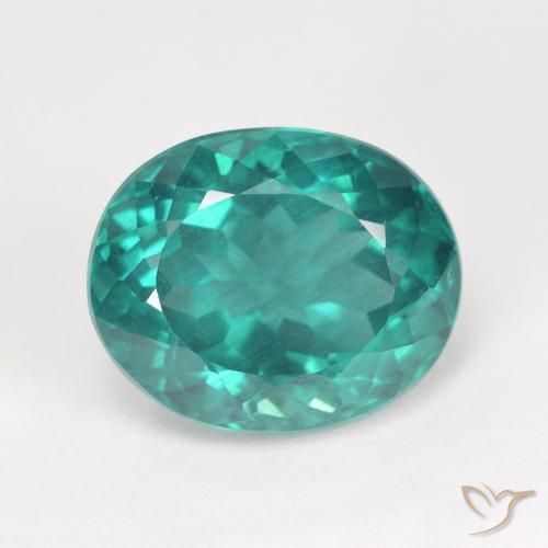 7.14ct طبيعي أزرق أخضر داكن الأباتيت, بيضوي, قليلا جدا