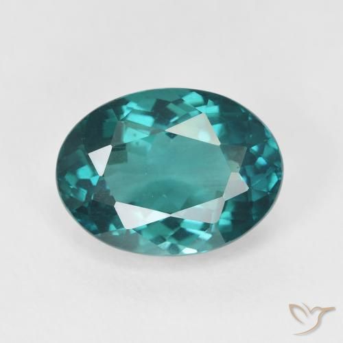 5.25ct طبيعي Vivid Greenish Blue الأباتيت, بيضوي, VVS-VS
