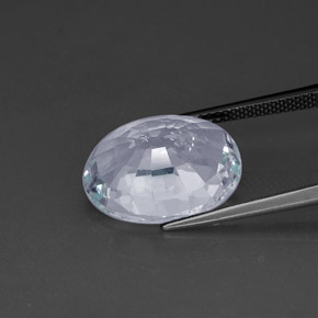 زبرجد أو أكوامارين أزرق فاتح طبيعي، قصة بيضاوى، 10.34 قيراط، SI