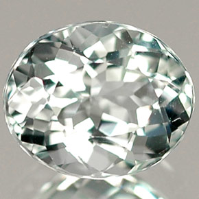 زبرجد أو أكوامارين أزرق فاتح طبيعي، قصة بيضاوى، 0.69 قيراط، VVS