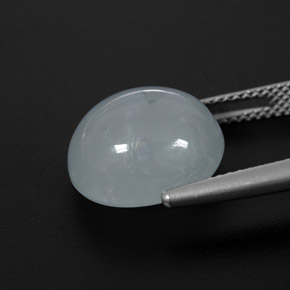 زبرجد أو أكوامارين أزرق فاتح طبيعي، شفاف، 8.35 قيراط، شفاف / نصف شفاف