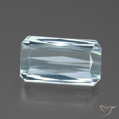 11.87ct طبيعي أزرق فاتح زبرجد أو أكوامارين, قص الزمرد, VVS