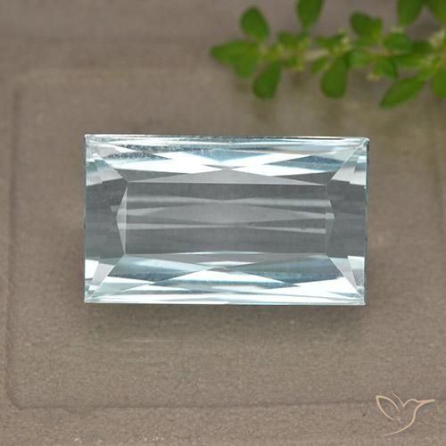 11.89ct طبيعي أزرق فاتح زبرجد أو أكوامارين, باجيت, VVS