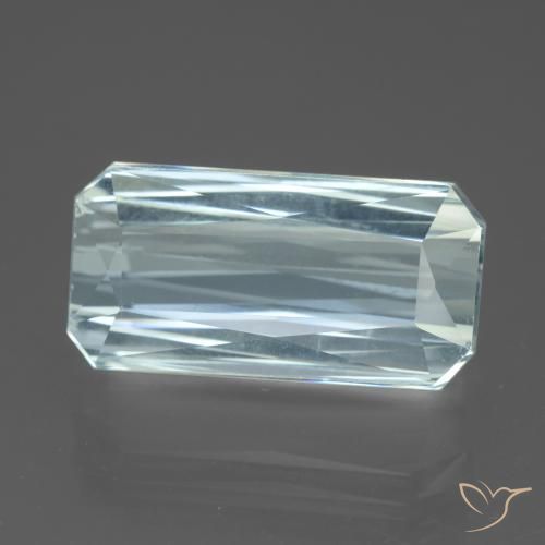 13.54ct طبيعي أزرق مائى فاتح زبرجد أو أكوامارين, قص الزمرد, VVS