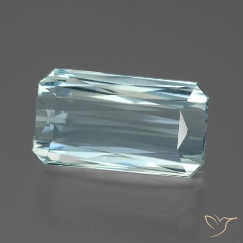 13.81ct طبيعي أزرق مائى فاتح زبرجد أو أكوامارين, قص الزمرد, VVS