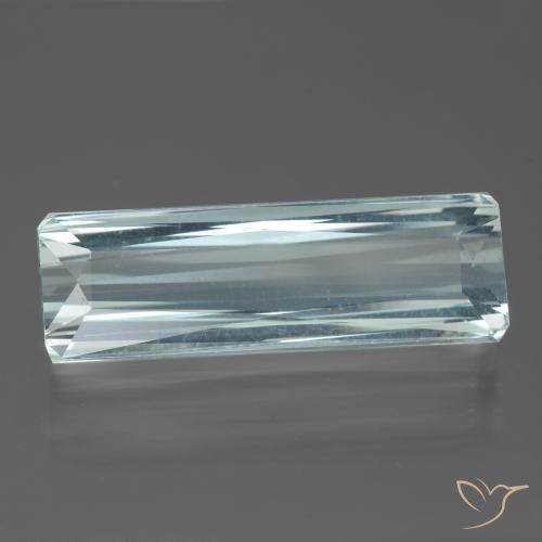 13.90ct طبيعي أزرق مائى فاتح زبرجد أو أكوامارين, قص الزمرد, VVS