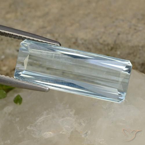 10.38ct طبيعي أزرق فاتح زبرجد أو أكوامارين, قص الزمرد, VVS