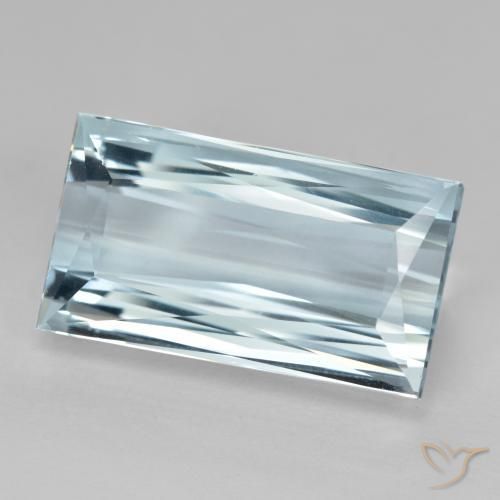 10.58ct طبيعي أزرق فاتح زبرجد أو أكوامارين, باجيت, VVS