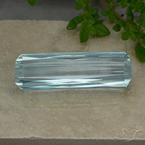 23.57ct طبيعي أزرق مائى فاتح زبرجد أو أكوامارين, قص الزمرد, VVS