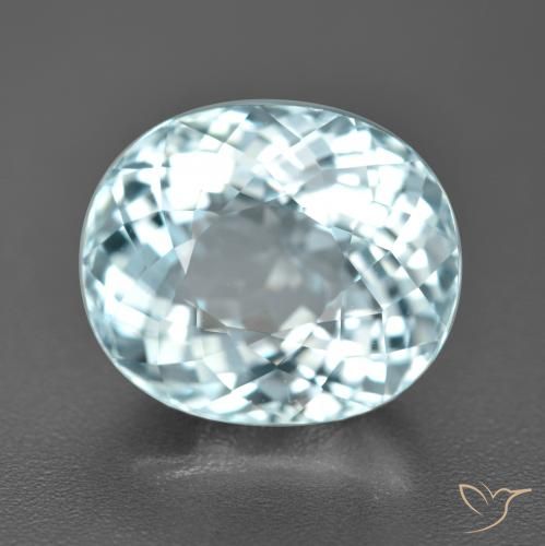 6.52ct طبيعي أزرق فاتح زبرجد أو أكوامارين, بيضوي, VVS